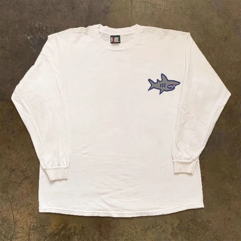 Long Sleeve 310 Pure Cotton Men's T-Shirt Upward Hero Non-Light American Style Couple's T-Shirt Youth Loose Fit Printed Tee