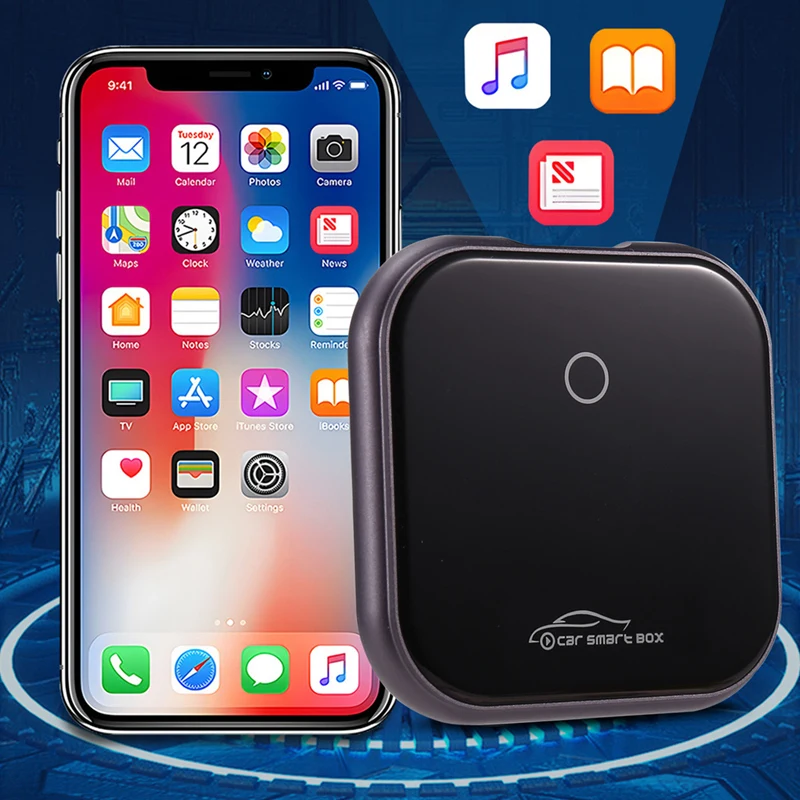 

2 в 1 беспроводной автомобильный адаптер Carplay Android, конвертирует проводной в беспроводной модем