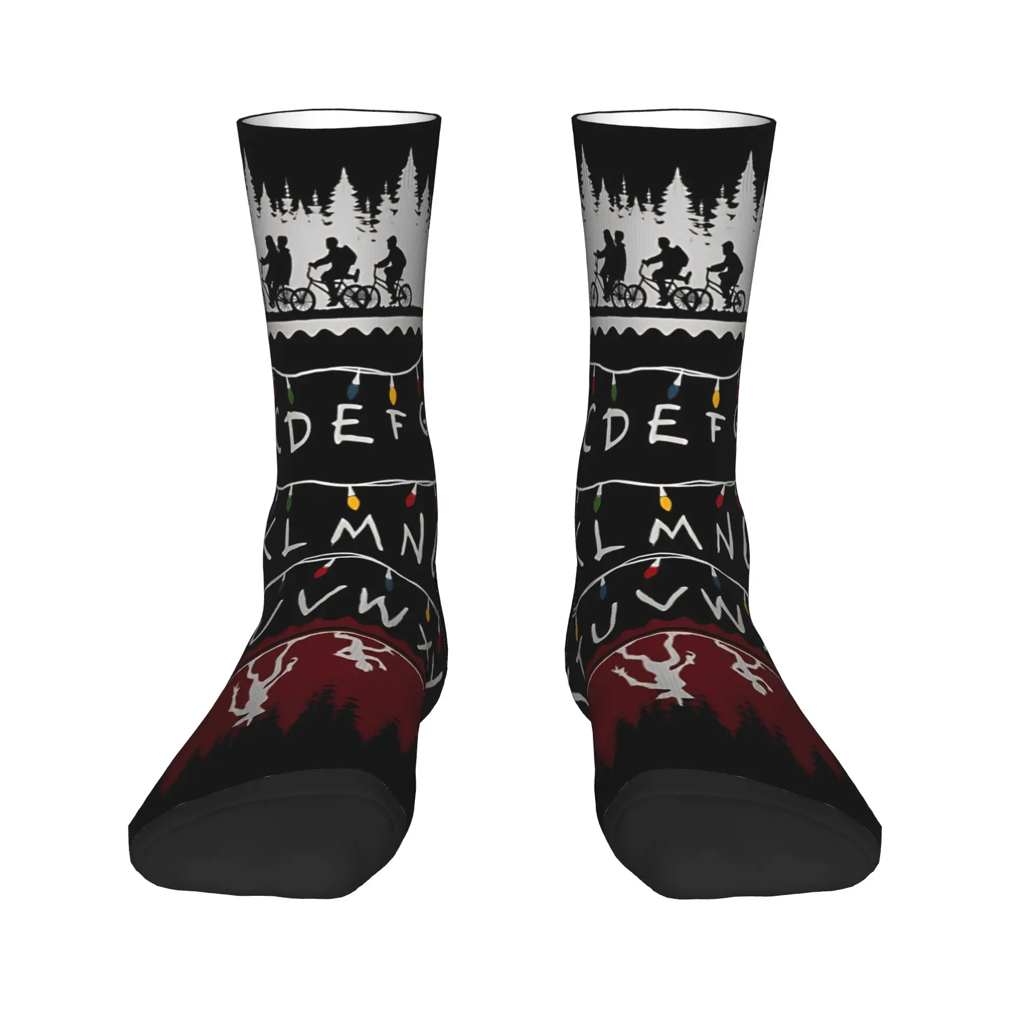 Unisex Men Socks Christmas Things lights  Stockings Autumn Funny Medium Soft Socks Pattern Climbing Anti Bacterial Socks