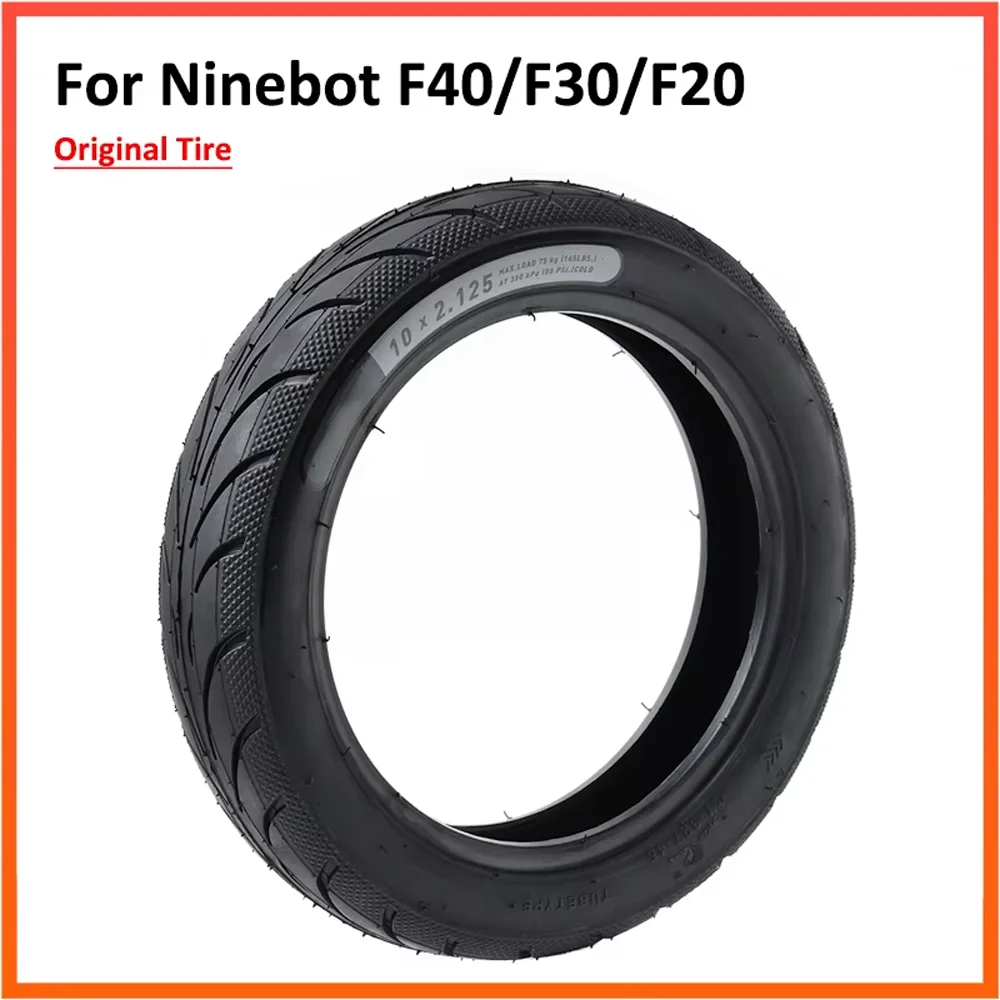 Pneu extérieur d'origine 10x2.125 pour Scooter électrique Ninebot F40 F30 F20, chambre à air, roue avant et arrière, pièces de rechange