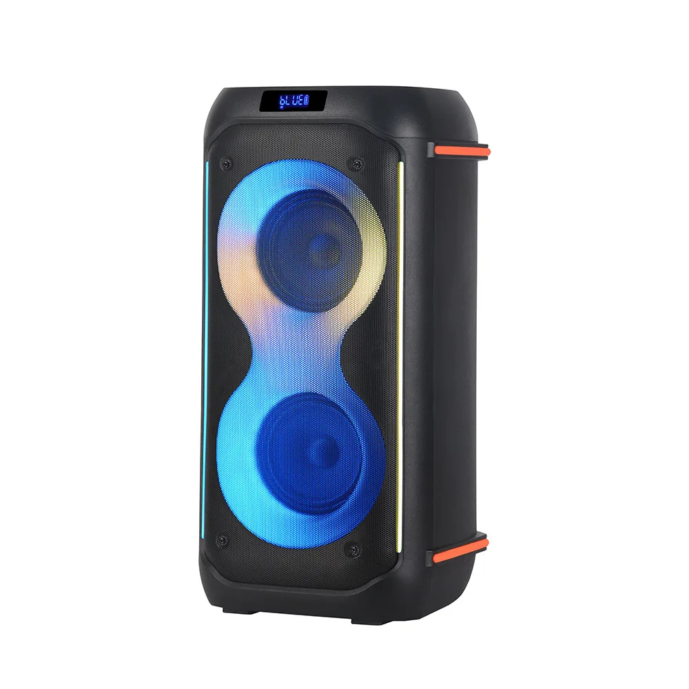 Manufacturer Factory 8-Inch Waterproof Outdoor Portable Karaoke Party Trolley Speaker Box RGB LED Lighting 50-100W Wireless