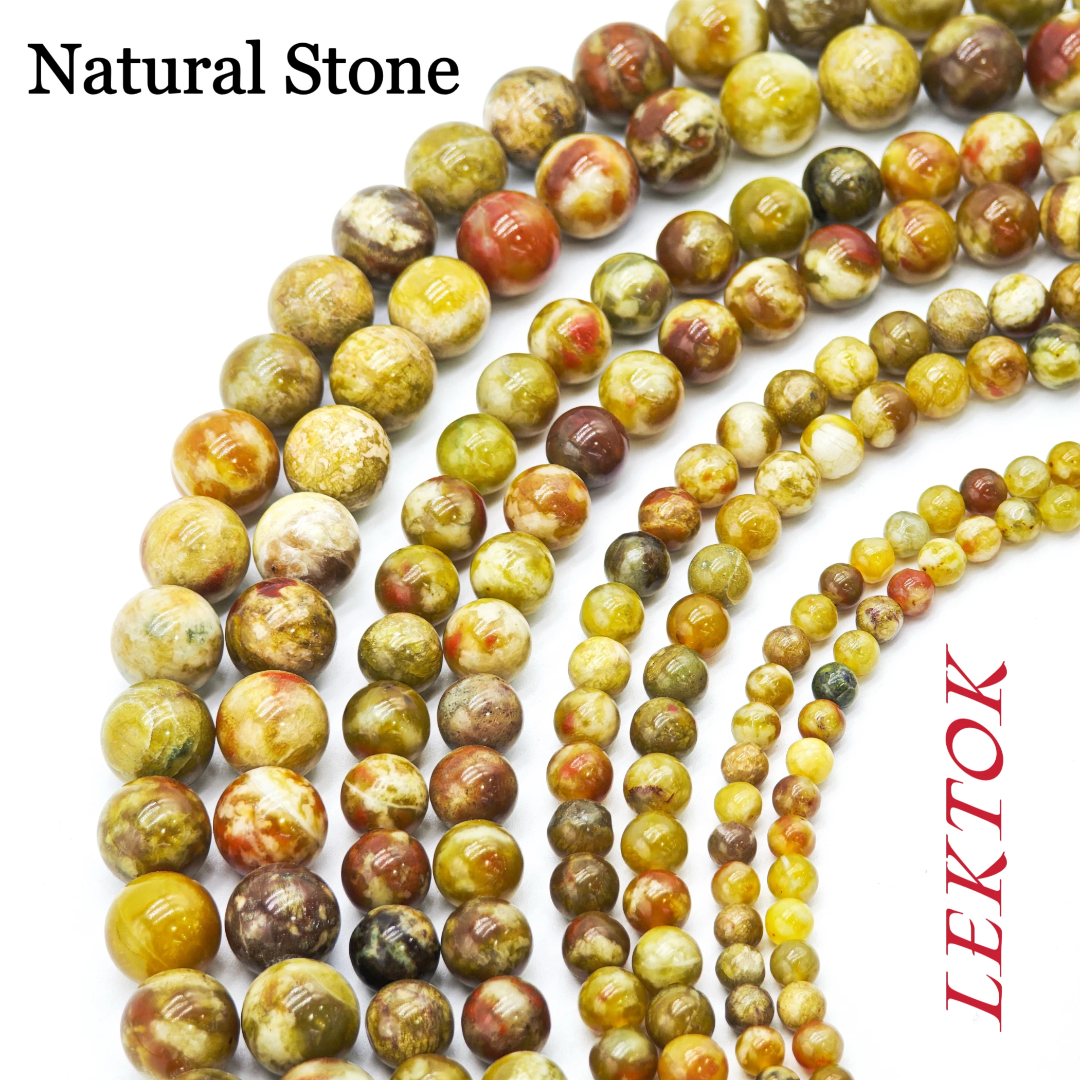 

Natural Snake Skin Stone Round Beads: 4mm, 6mm, 8mm, 10mm | Ideal for DIY Jewelry Handicrafts | Bulk Discount Available