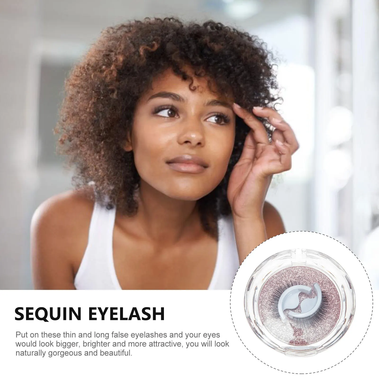 

2Pairs Self-Adhesive False Eyelashes Handmade Lightweight Lashes for Women Party Makeup Extension Eye Accessories