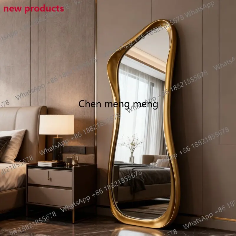 A139Medieval style floor-to-ceiling mirror household cloud decorative mirror entrance can be wall-mounted full-body full-length
