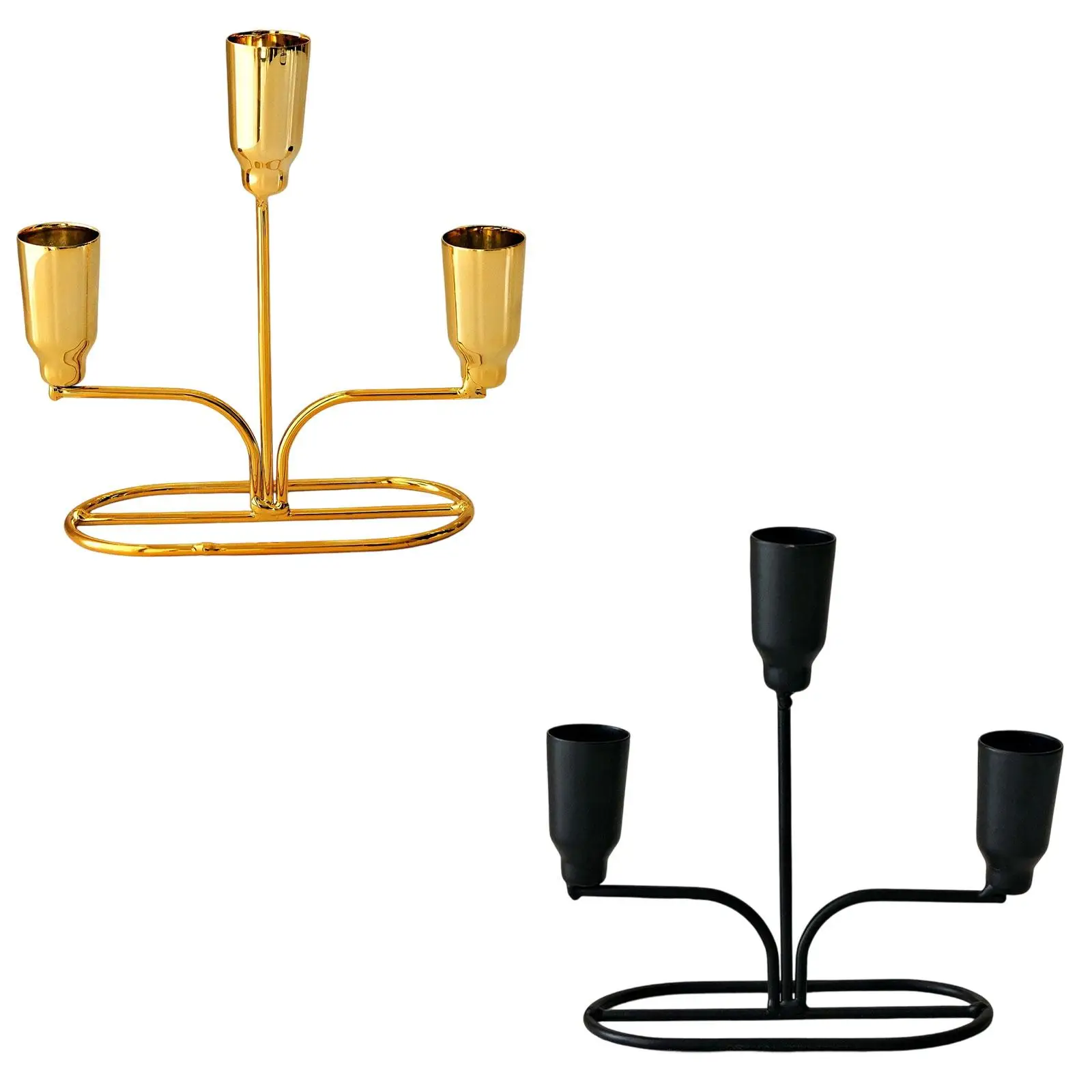 Metal candelabra, candle holder for the table, home decoration