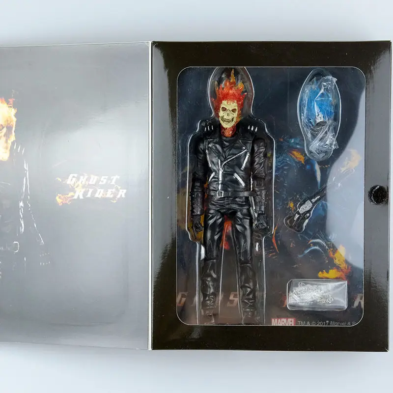 Ghost Rider Johnny Blaze Double Head Action Figure Soul Chariot Collectible Model Toy Ornament For Fans Birthday Gifts view 4