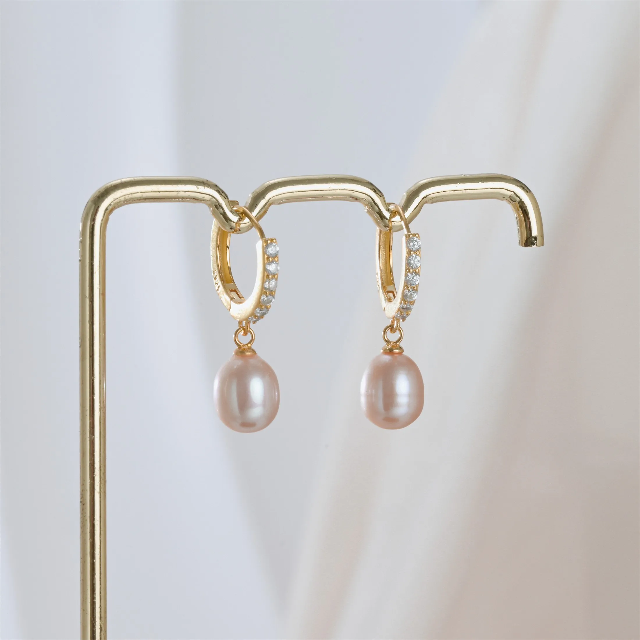 HENGSHENG-Boucles d'oreilles en perles naturelles d'eau douce pour femmes et filles, bijoux bohèmes simples et à la mode