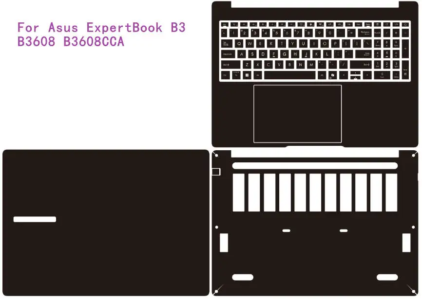 for ASUS ExpertBook B3 B3608 B3608CCA 16 inch 2024  Pre CUT Body Laptop Vinyl Decal Cover Sticker Skin Protector