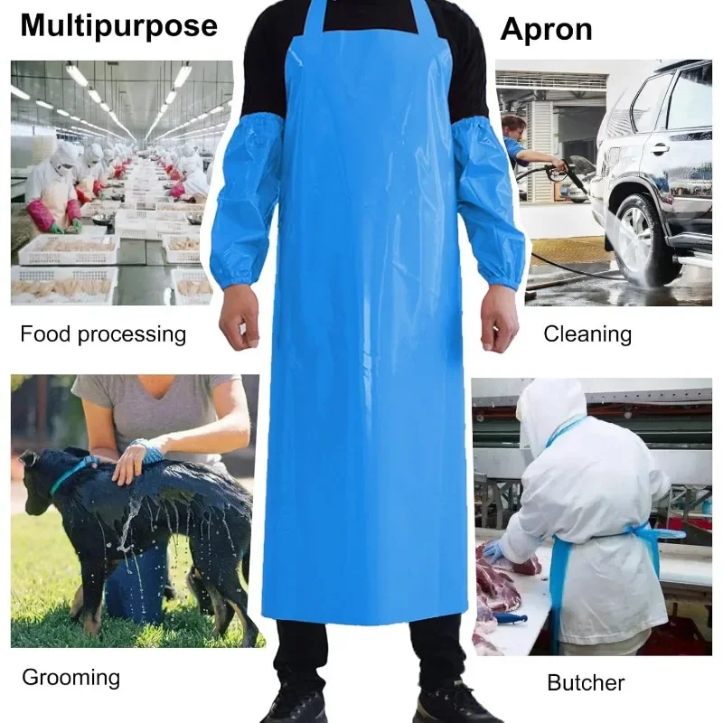 ELEBOX ผ้ากันเปื้อนเอี๊ยมกันน้ํามันกันน้ําผ้ากันเปื้อนยูทิลิตี้ผ้ากันเปื้อนทนสารเคมีพร้อมผ้ากันเปื้อนทํางานแบบแขนน้ําหนักเบาเป็นพิเศษ