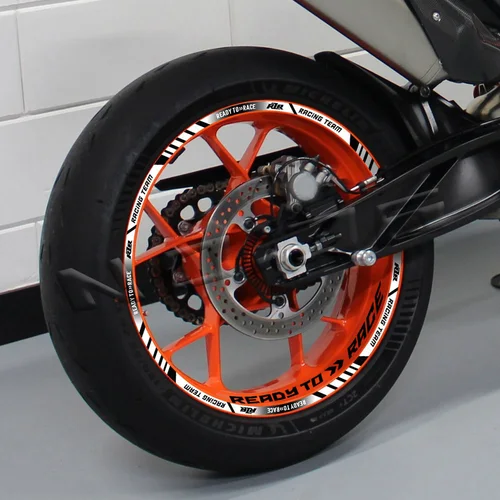 Imagen 2 del producto Para KTM Duke 390/690/790/890/1290 llanta de motocicleta pegatina de raya calcomanía reflectante cinta de 17 pulgadas accesorios impermeables