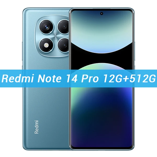 Xiaomi Redmi Note 14 Pro 4G Global Version NFC Cellphone 6.67'' AMOLED Display 256GB 512GB MTK Helio G100-Ultra 200MP AI Camera