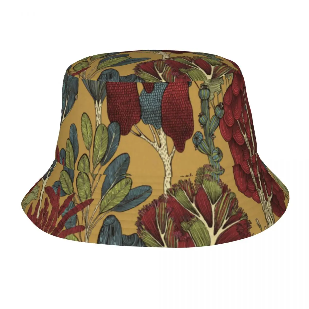 Bucket Bob Cap Hip Hop Gorros Colorful Flowers Art Panama Cap Beach Sun Fishing Hat