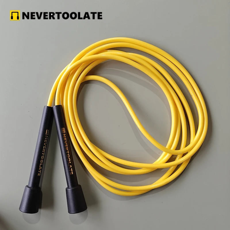 NEVERTOOLATE BOXING ROPE RA SHAPE HANDLE 5mm TPU MIXED PVC ALLOY rope strong handle no tangle long life with spare rope