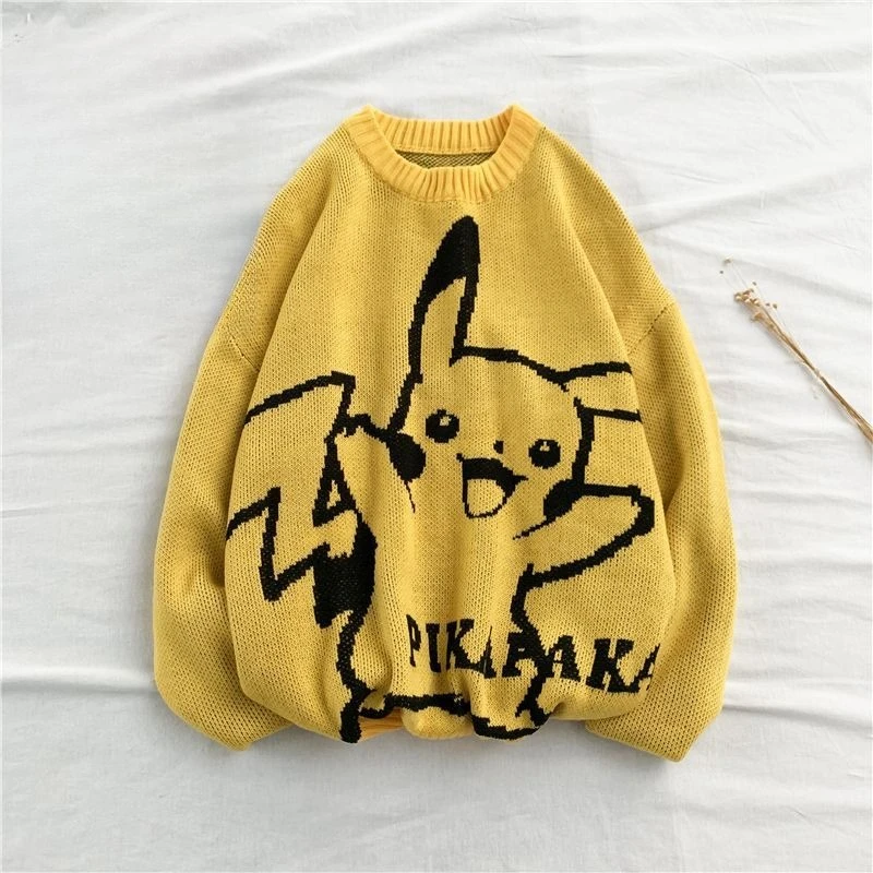 

Унисекс свитер в японском стиле из Гонконга — новая осенне-зимняя свободная вязаная кофта с круглым вырезом, модный пуловер с длинными рукавами в стиле Ins