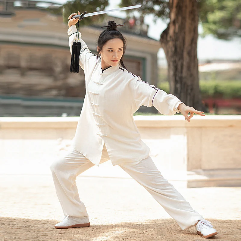New Fashionable Unisex Premium Autumn Winter Cotton Linen Chinese Style Tai Chi Suit for Qigong Practice and Performance