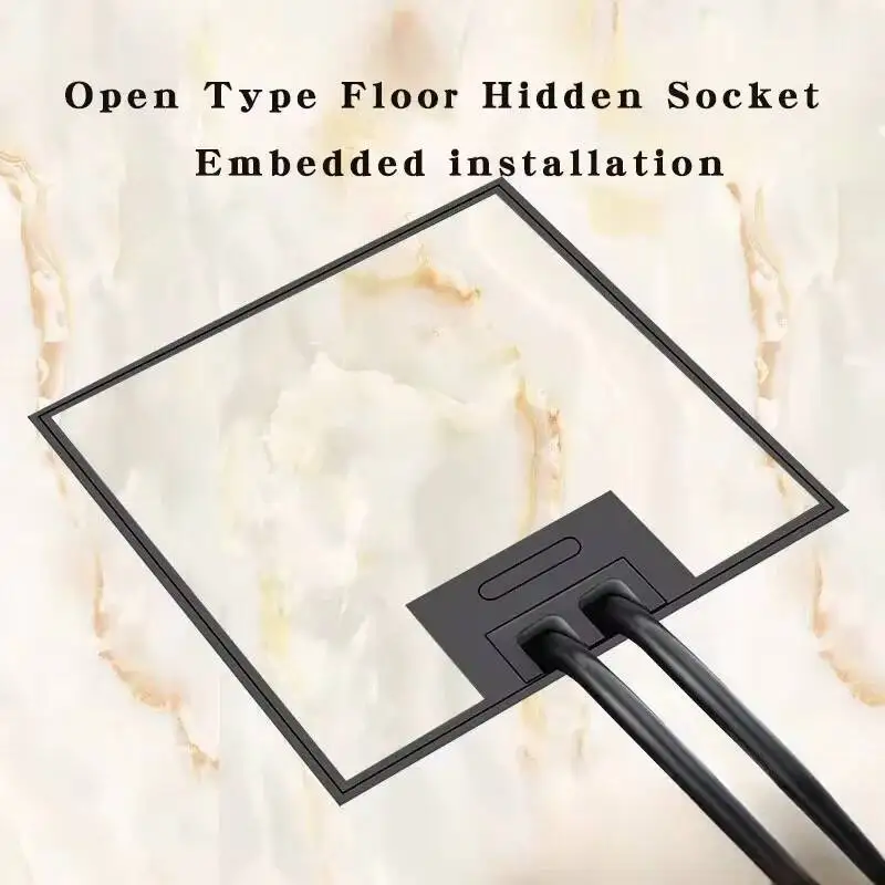 

X 130Mm Embedded Hidden Floor Socket With Universal Standards EU/FR/BR/IL/IT/Korea For Kitchen Bathroom Tile Inlay