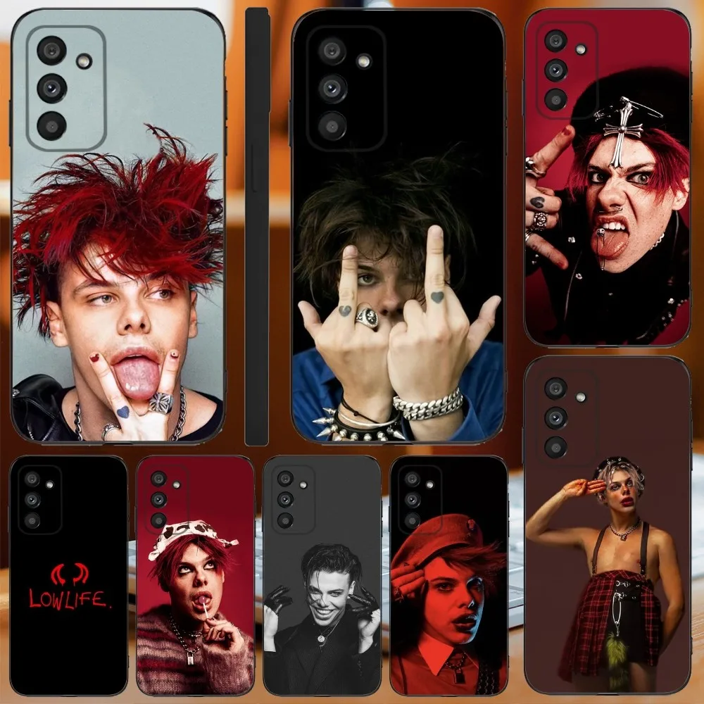 Чехол для телефона Rock Yung-blud для Samsung Galaxy A13, A21s, A22, A31, A32, A52, A53, A71, A80, A91 Мягкий черный чехол