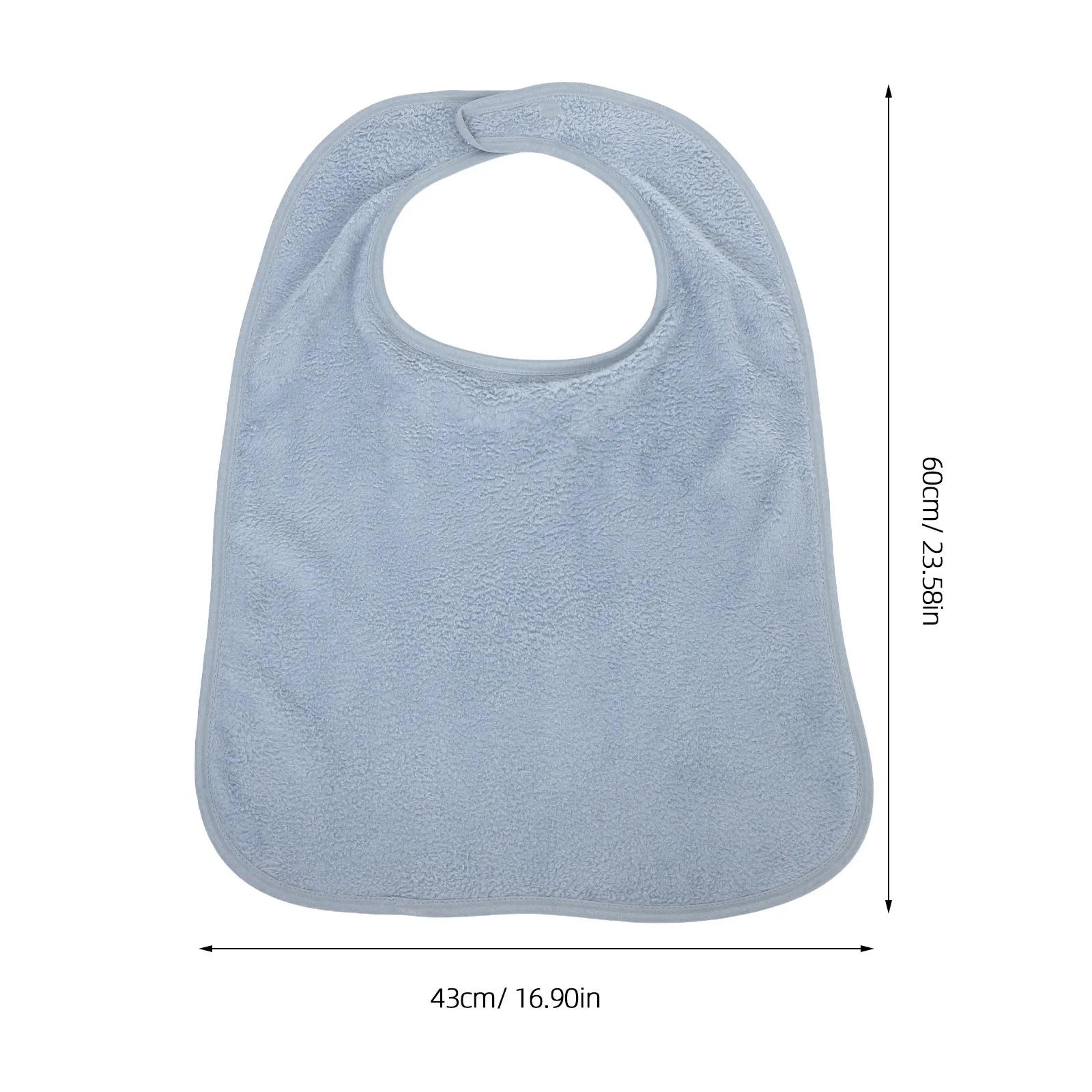 Polyester Adult Bib Reversible Soft Warm Comfortable Elastic Neck Tie Clothing Protector for Elderly Disabled Men Women Dining