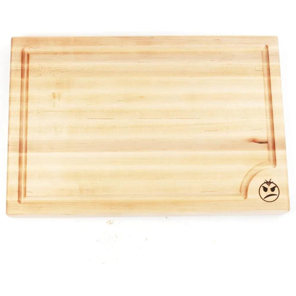 Solid Maple with Juice Groove | Space-Saving Cutting Board | Durable & Knife Friendly  Perfect for Small Kitchens & Meal Prep