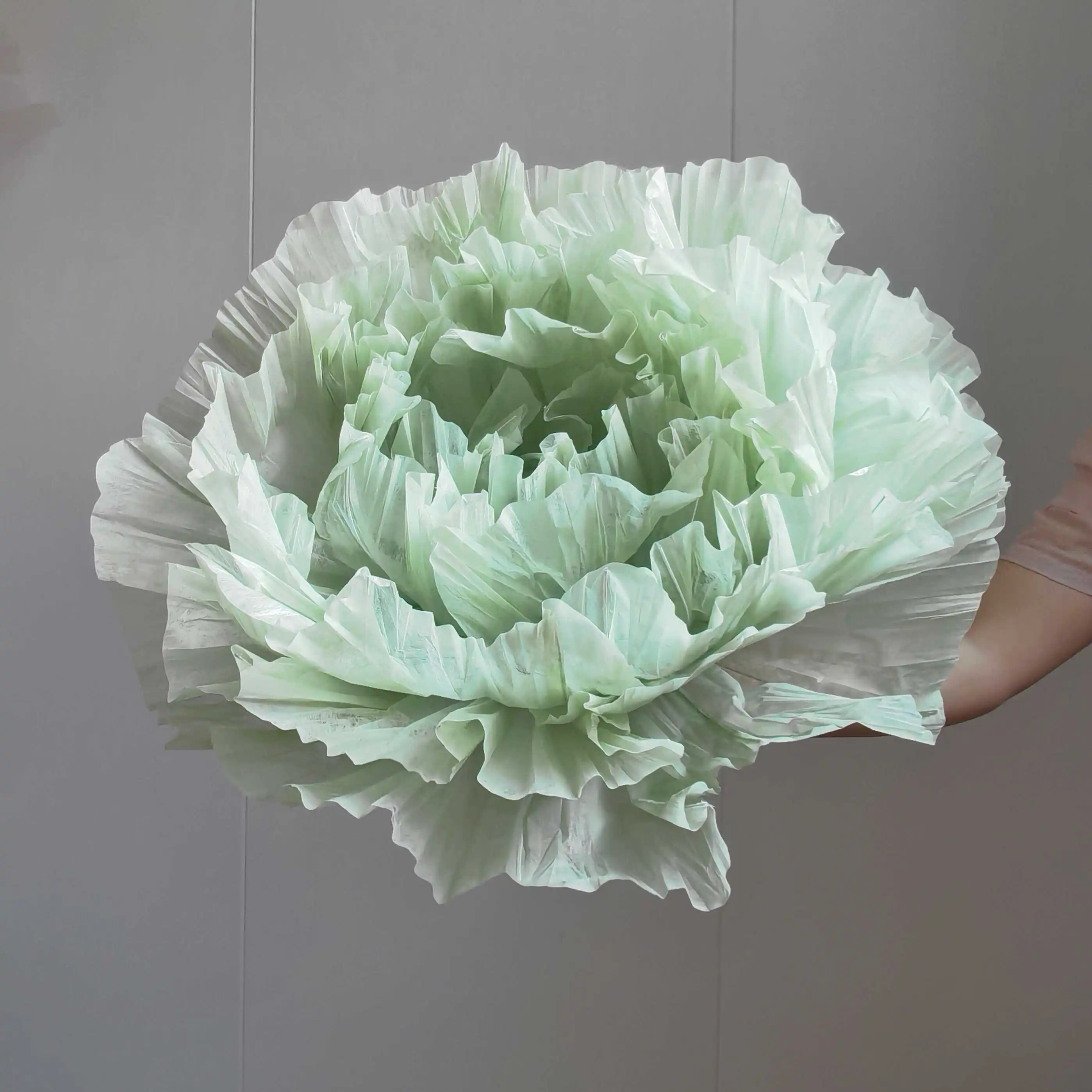 60cm Riesige Künstliche Pfingstrosen für Hochzeitsdekoration, Hintergrund, Seidenblumen, Kunstpfingstrosen für Partydekoration, Fensterdekoration – Detail 4