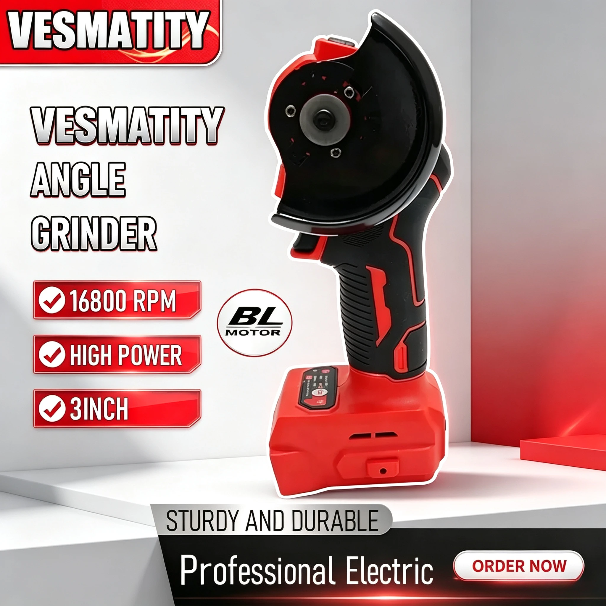 Cordless mini grinder polishing and cutting machine for diamond surface work professional grade tool fit Milwaukee battery