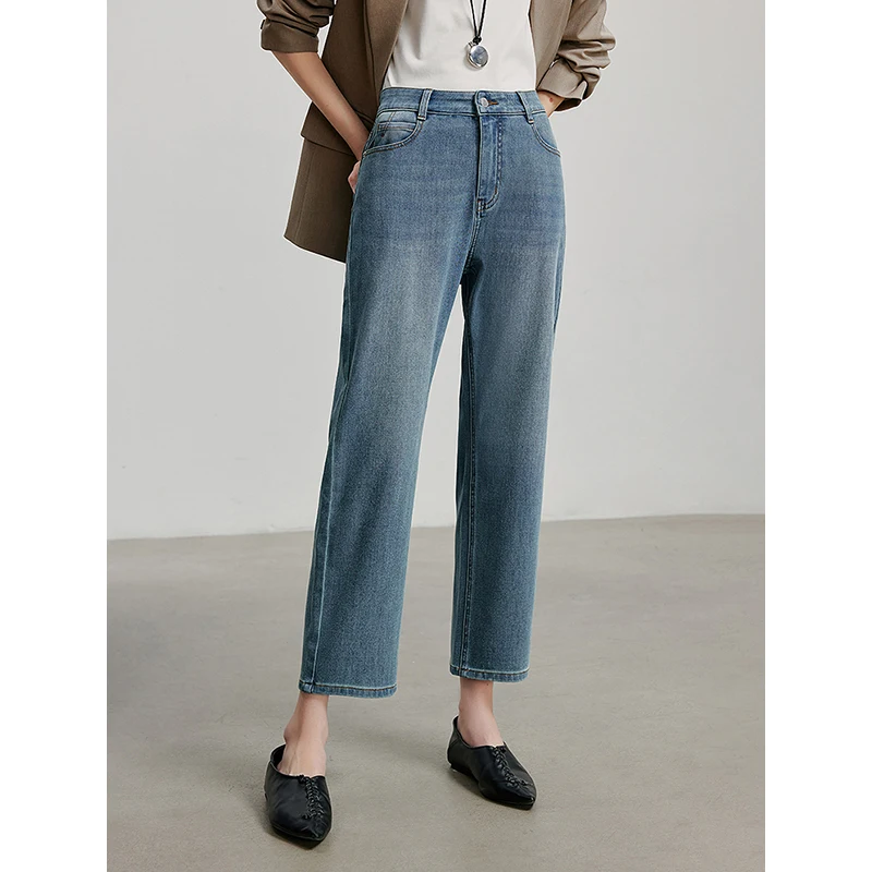 TOYOUTH Women Denim Jeans 2025 Spring New Slim Fit Ankle Length Cropped Harem Pants - Image 3