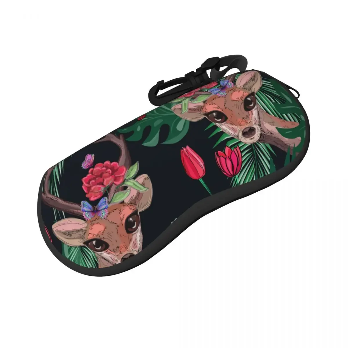 Glasses Bag Protective Case Deer Butterflies Flowers Women Men Sunglasses  Box Reading Eyeglasses  Accessories