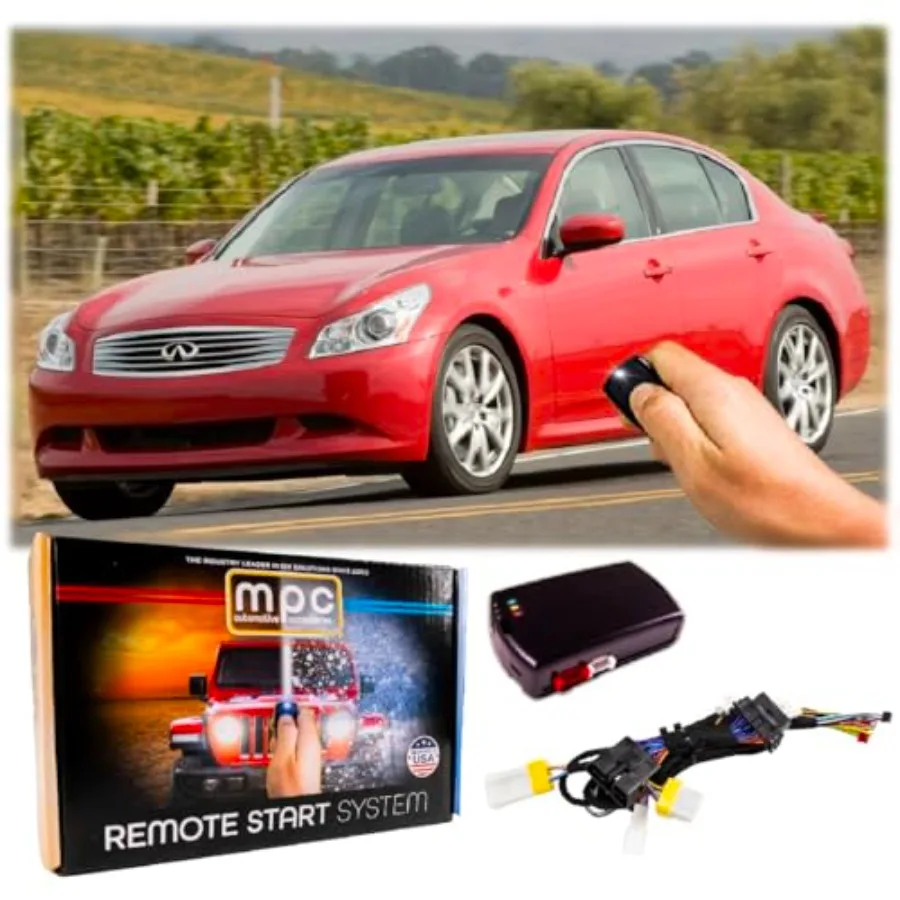 

MPC Complete Factory Remote Activated Remote Start Kit Compatible with 20072009 Infiniti G35 PushtoStart with THarness for Seam