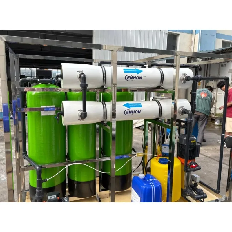 Reverse Osmosis Plant 2TPH Commercial Water Desalination Machine PLC Control Pump Pressure Vessel SS304/SS316 Material For Hotel