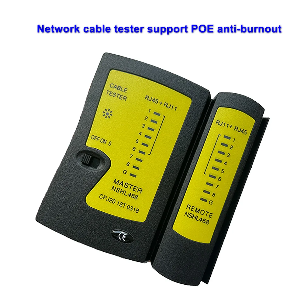 UTP Cable Tester RJ11/RJ45 Network Cable Tester and Network Cable Crimper Kit network cable tester with PoE burnout function