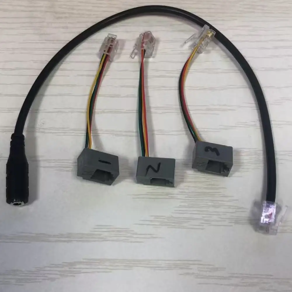 Office Headset Adapter RJ9 To 3.5mm Jack Converter For Landline Telephone Computer Audio Connection Cable Cord