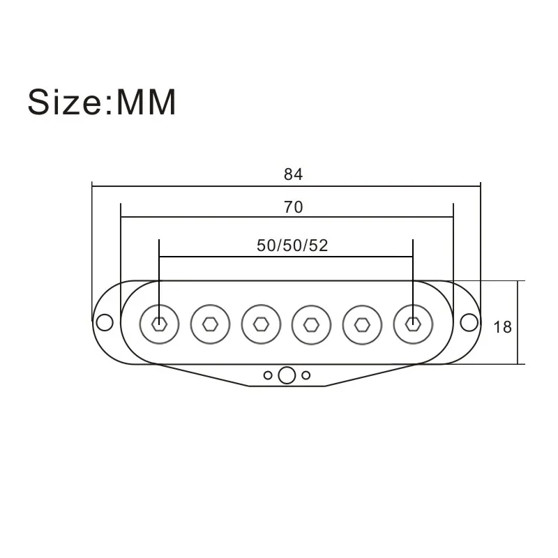 Single Coil Electric Guitar Pickup, Ceremic Magnet, Neck, Middle, Bridge Pickup, White, Black, Ivory, 1 Set