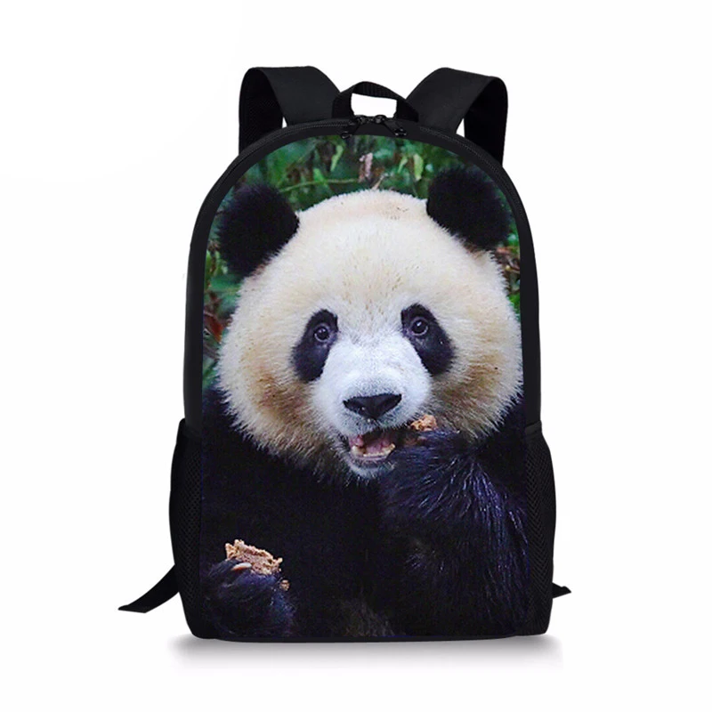 Tas punggung motif hewan lucu 3D Panda tas sekolah anak laki-laki perempuan tas buku siswa tas punggung penyimpanan kasual harian ransel bepergian