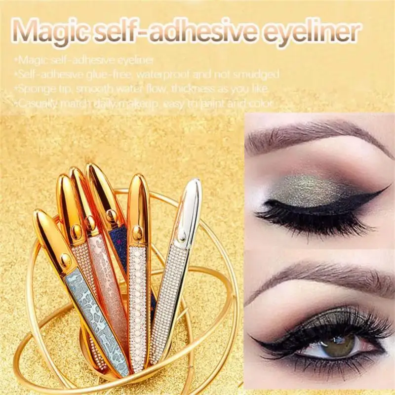 Samoprzylepne sztuczne rzęsy Eyeliner Pen długotrwały szybkoschnący wodoodporny eyeliner w pisaku bez kleju makijaż rzęs