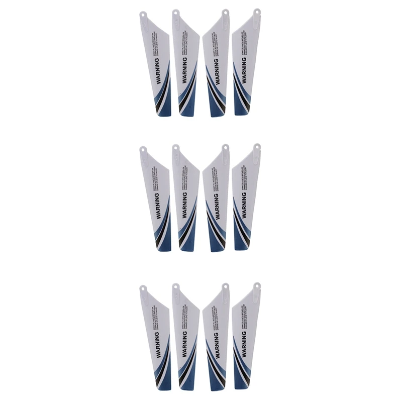 Lame di ricambio Syma 12 pezzi per rotore elicottero RC S107, blu