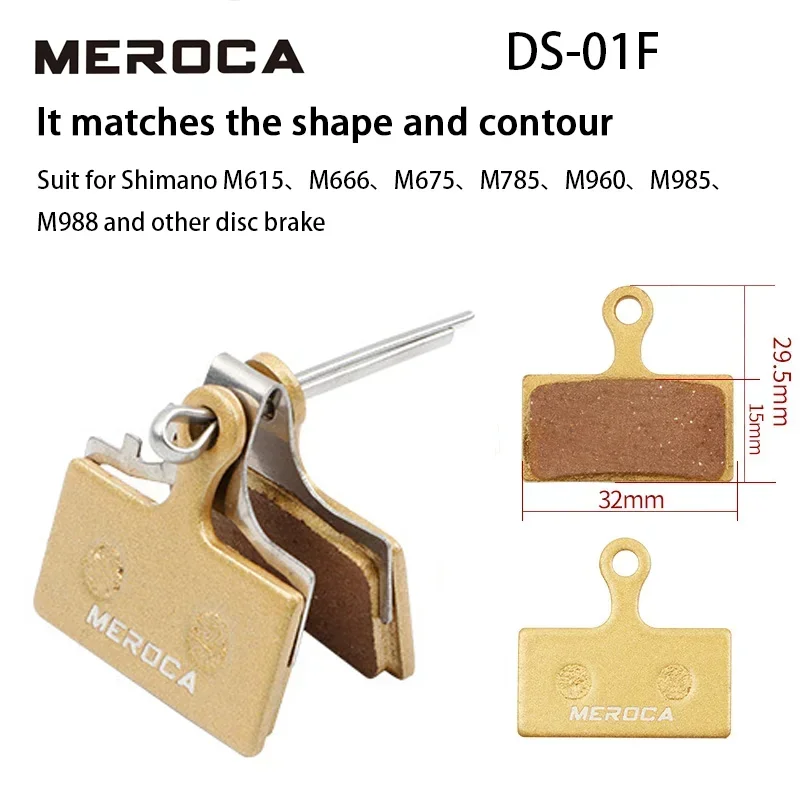 Meroca Bicycle Brake Pads Semi-Metallic MTB Disc Brake Pads for Shimano Type Balatas G01S XTR XT M9000 SLX M7000 M666 M675 M615