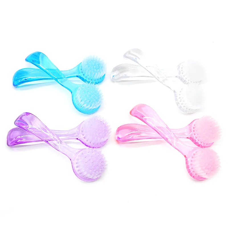 4pcs Pack Nail Brushes Round Head Long Handle Manicure Stations Salon Supply Soft Bristles Durable ABS Handle Colorful Tools