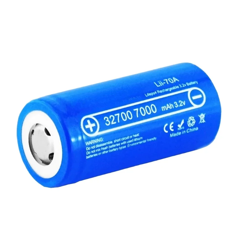For Backup Power Flashlight LiitoKala Lii-70A 3.2v 32700 7000mAh Lifepo4 Rechargeable Battery Cell 5C Discharge Battery 2pcs