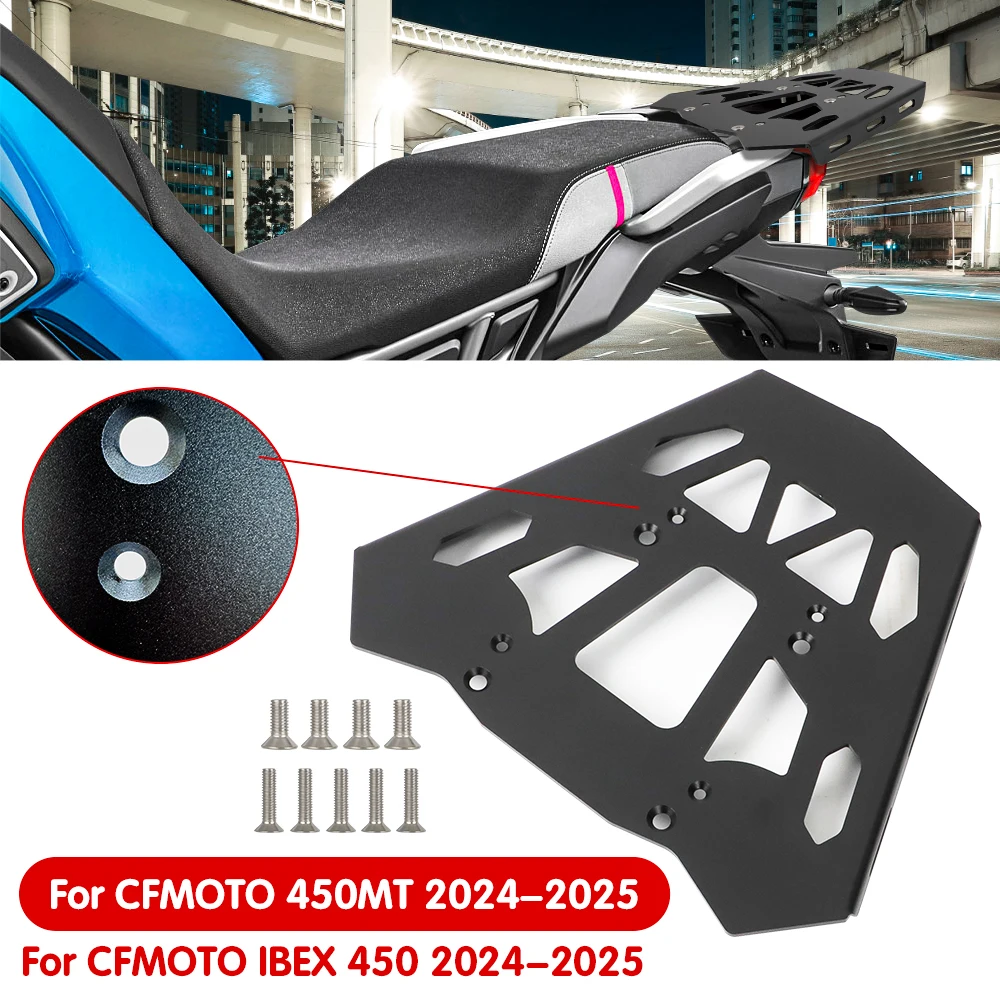 Rear Rack Luggage Ride Top Carrier Box Holder Bracket For CFMOTO 450MT IBEX 450 2024-2025 Storage Suitcase Tail Cargo Shelf