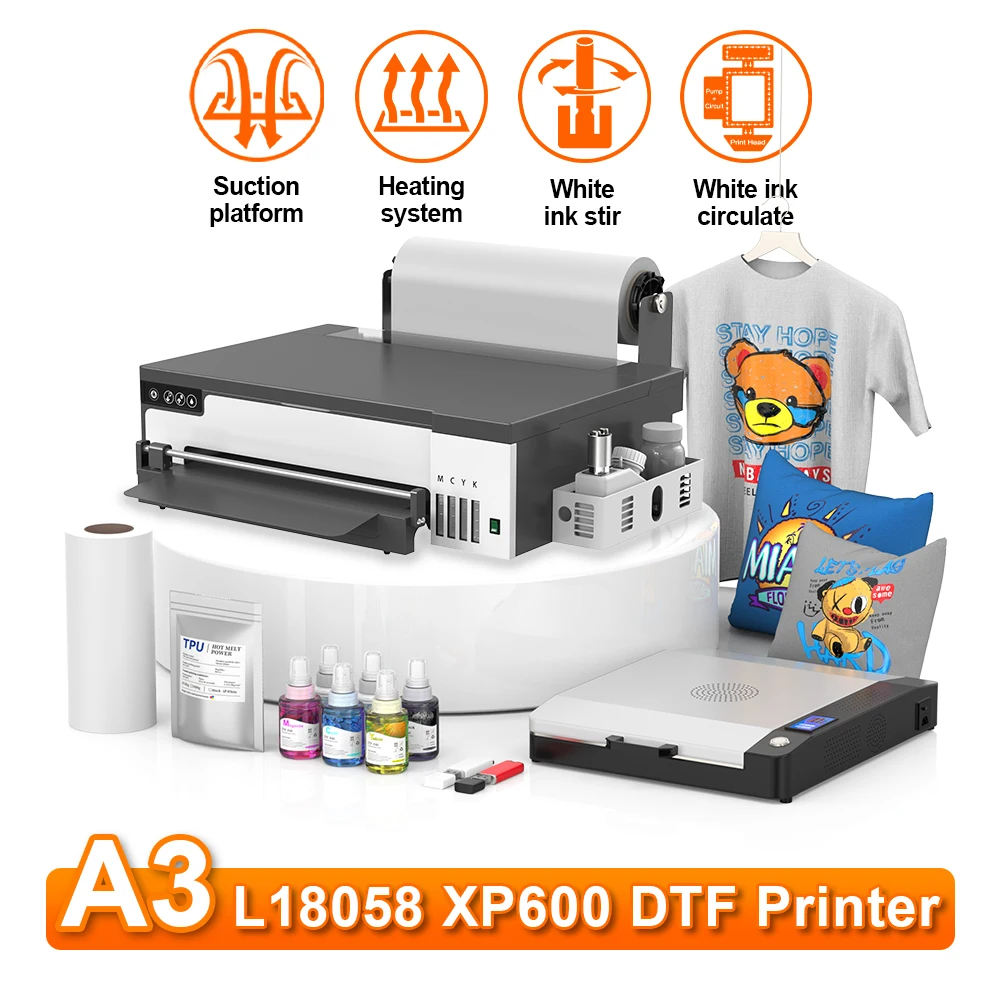 

A3 DTF Printer Impresora Epson XP600 DTF Printer For T-shirt Transfer Printing Machine DTF Printer Machine A3 DTF Roll Printer