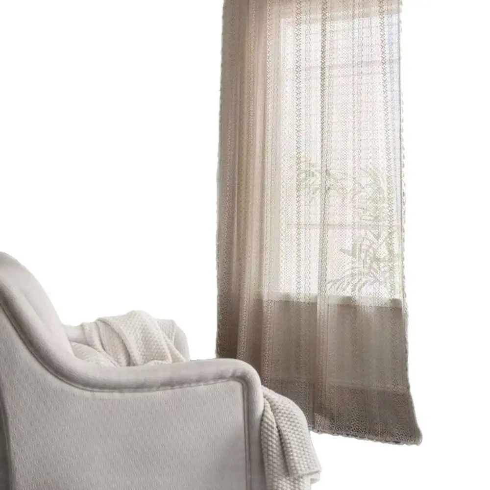 

Tassel Design Boho Crochet Curtains Striped Geometry Light Filtering Geometry Striped Curtains Lace Pattern