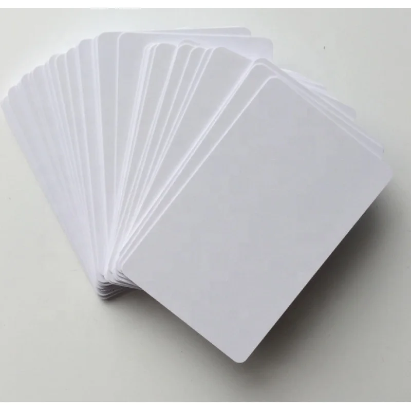 

100pcs a lot High Quality Printable Cr80 Sublimation Plastic White Id Business Blank Pvc Card