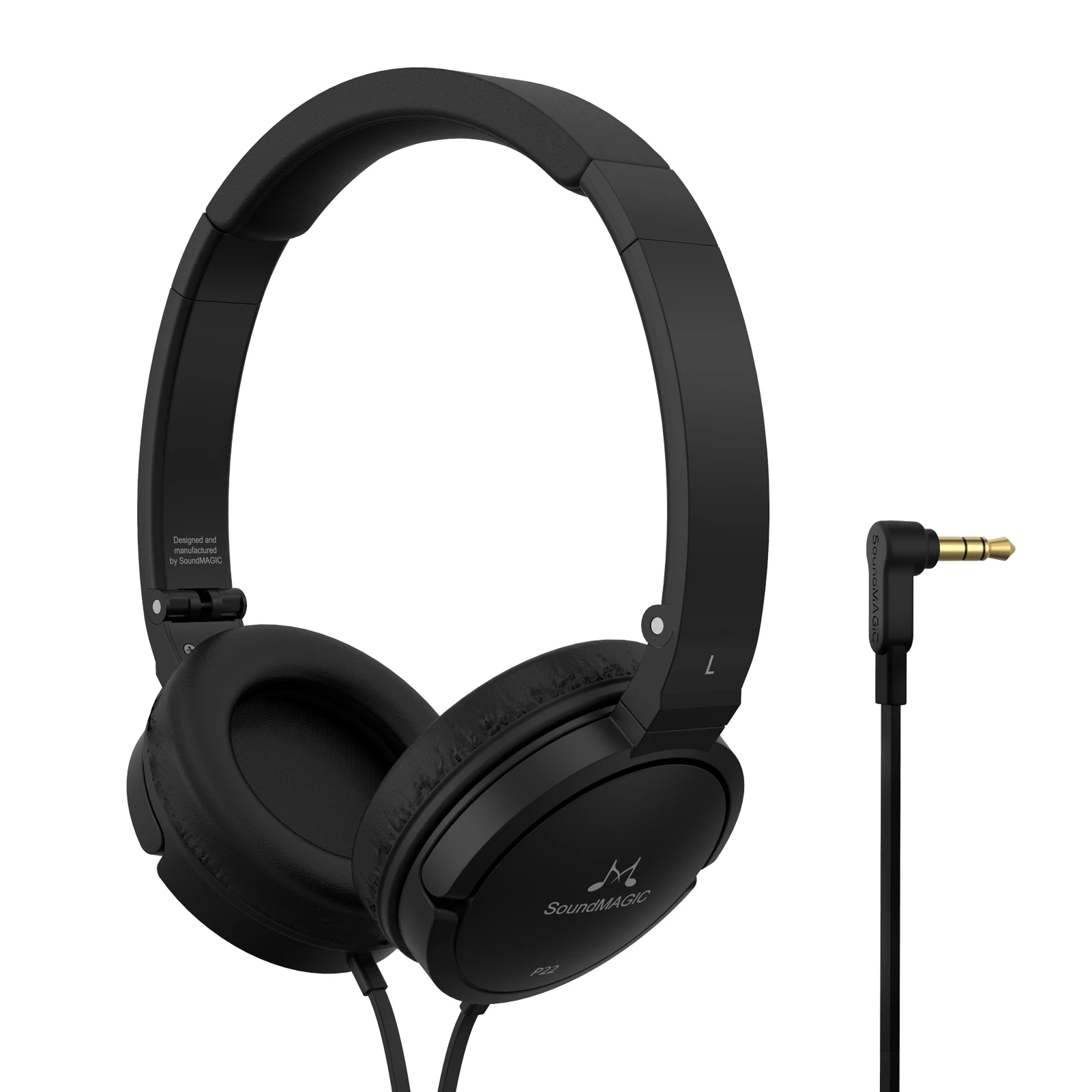 SoundMAGIC P22 Wired On Ear Headphones No Microphone HiFi Stereo Portable Headphone Lightweight and Foldable Comfortable Fit