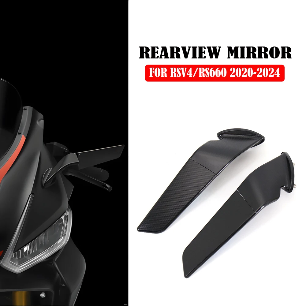 

New For Aprilia RS660 RSV4 Mirrors Stealth Mirrors Sports Winglets Mirror Kits Adjustable Mirrors Motorcycle Wing Mirrors