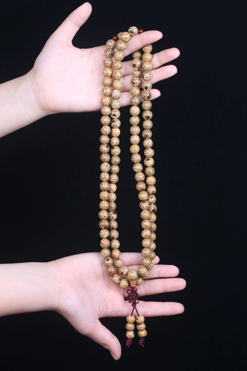 9mm 108 Buddhist prayer beads Rudraksha beads/Bodhi Yoga Zen beautiful bracelet