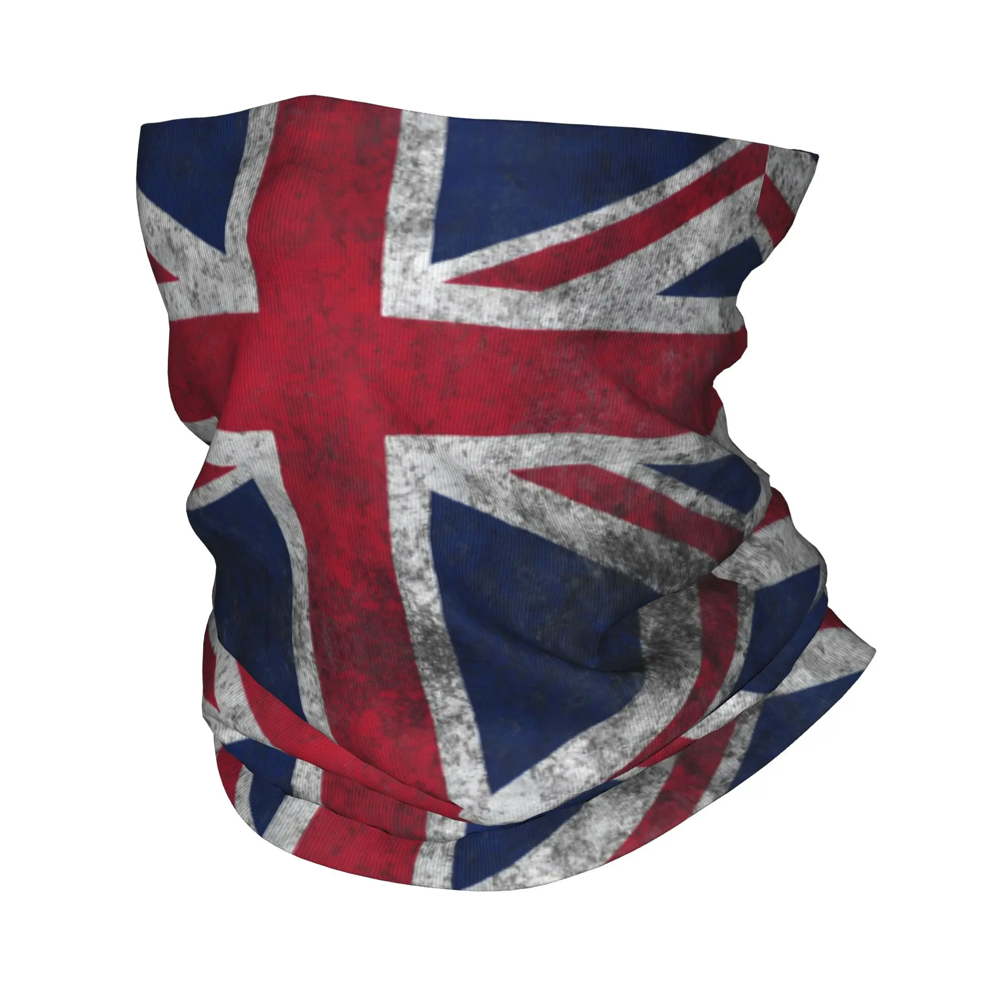 Custom Uk Kingdom Country Neck Gaiter Men Women UV Face Shield Winter Union Jack  Bandana Scarf for Ski
