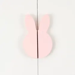 Solid Wooden Cabinet Handles Beech Rabbit Wardrobe Pulls For Children's Room Pink Bear Drawer Knobs Modern Furniture Hardware