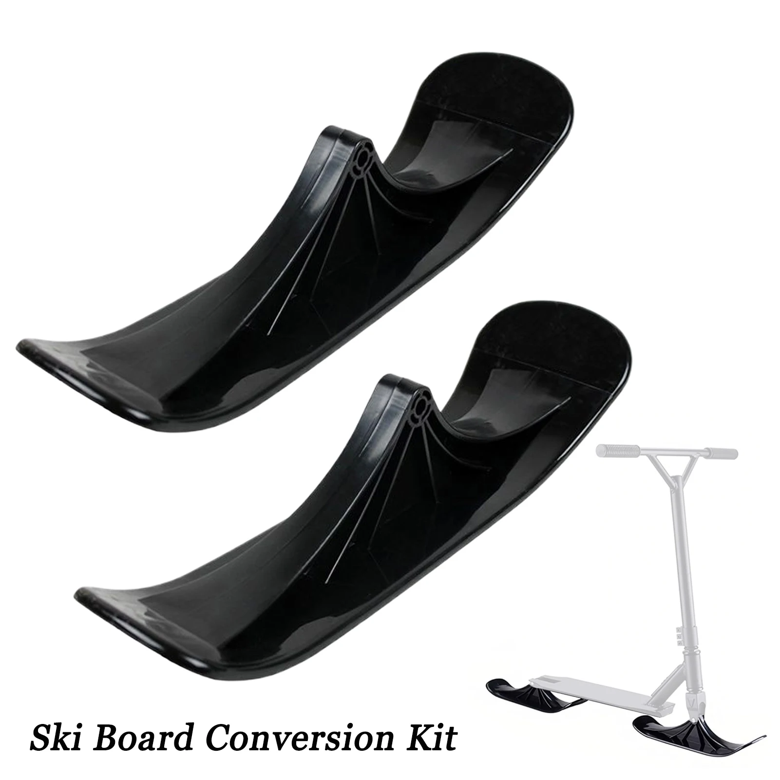 Snow Sled Conversion Kit 1 Pair Lightweight Ergonomic Winter Sports Sledge Snow Sled Ski Scooter Conversion Kit for Sand Grass