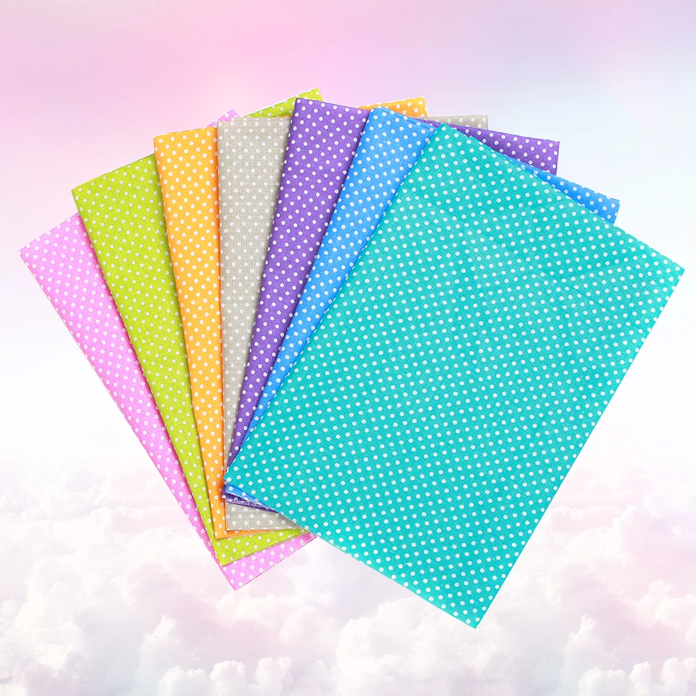 

7pcs Cotton Fabric Sheets Soft Splicing Cloth Handmade Square Sewing DIY Craft Quilts Covers Purses Toys Bags