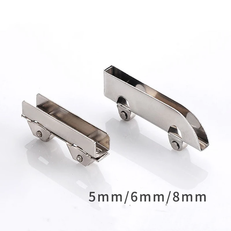 8Pcs/set 5/6/8mm Glass Sliding Door Roller Clamp Pulley Wheel  Mobile Counter Wheel Track Roller Hardware Accessories